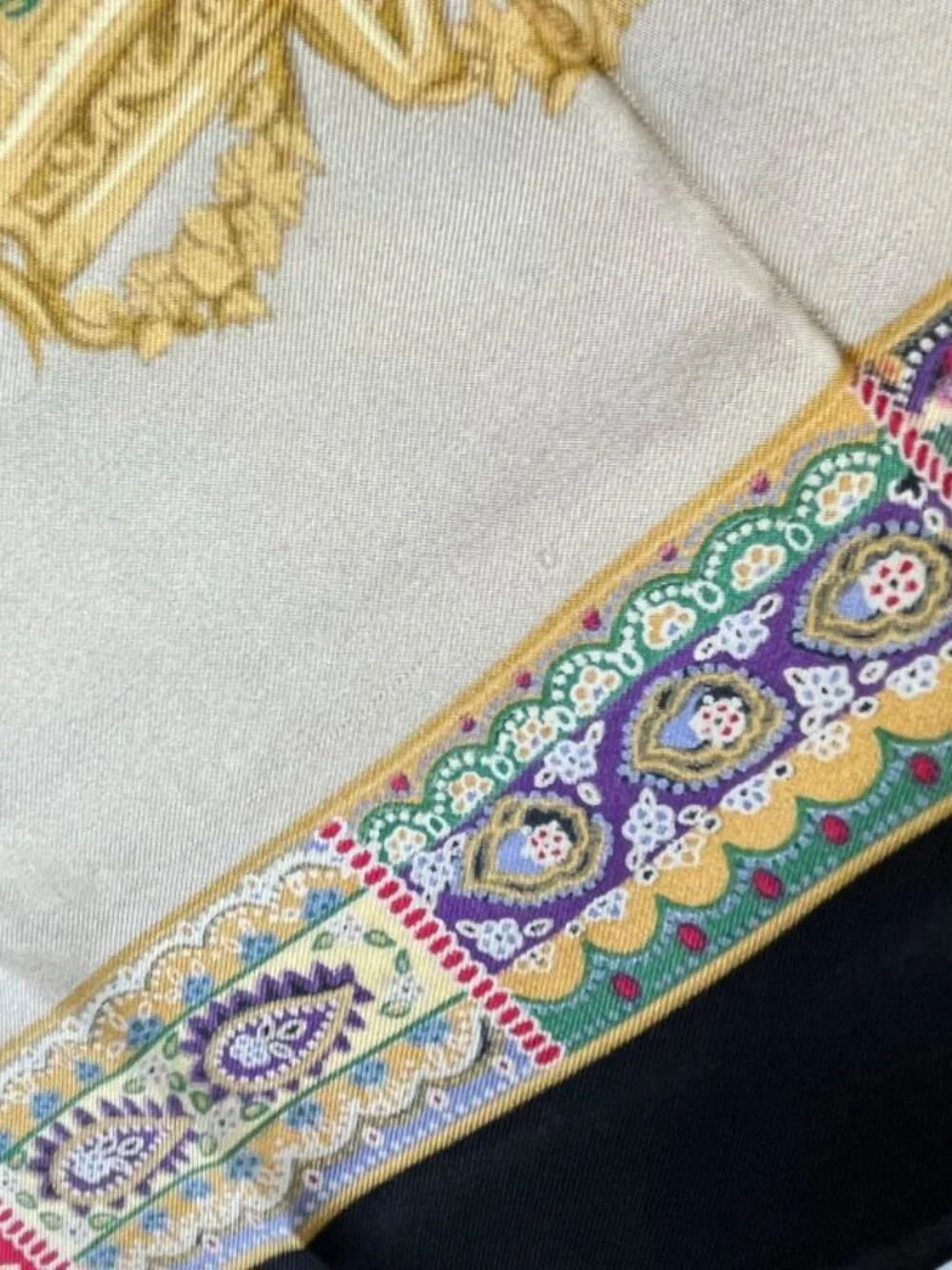 Dior Silk Scarf Multicolor Vintage